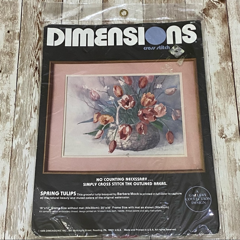 Vintage Dimensions Spring TulipsCross Stitch Kit
